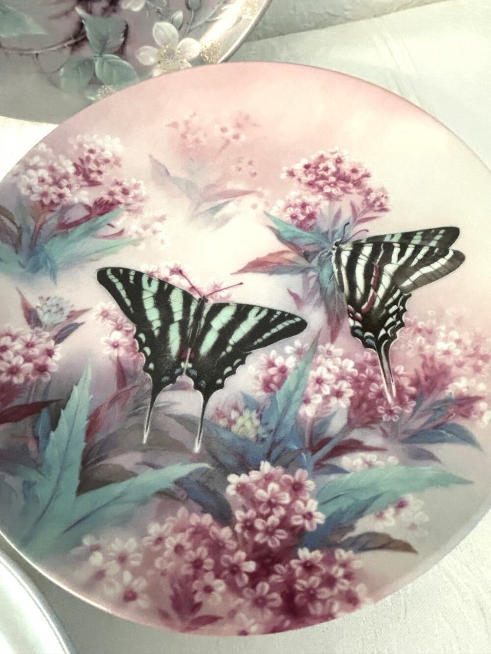 1980s Lena Liu Gossamer Wings Butterfly Plates, Set of 5 - Picture 5 of 8